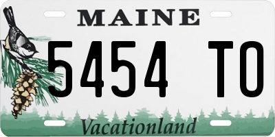 ME license plate 5454TO