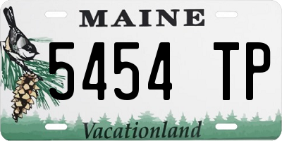 ME license plate 5454TP