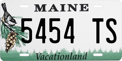 ME license plate 5454TS