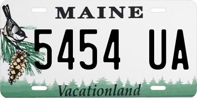 ME license plate 5454UA