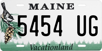 ME license plate 5454UG