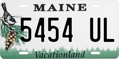 ME license plate 5454UL