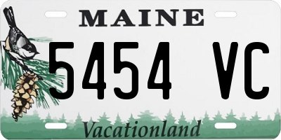 ME license plate 5454VC