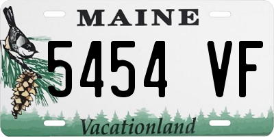 ME license plate 5454VF
