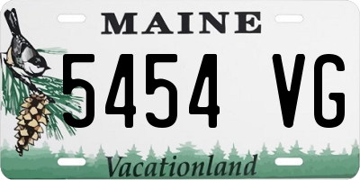 ME license plate 5454VG