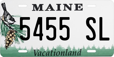 ME license plate 5455SL