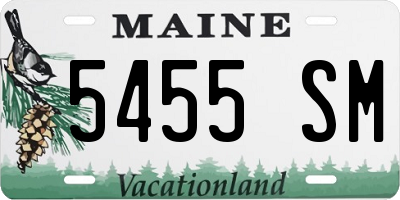 ME license plate 5455SM