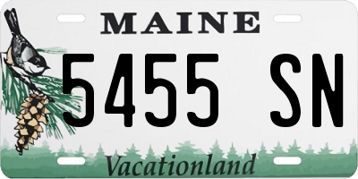 ME license plate 5455SN