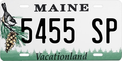 ME license plate 5455SP