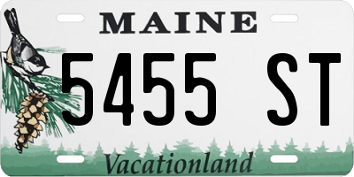 ME license plate 5455ST