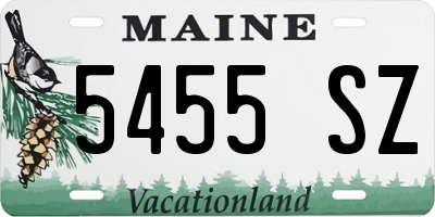 ME license plate 5455SZ