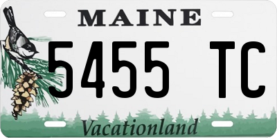 ME license plate 5455TC