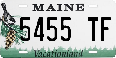 ME license plate 5455TF