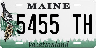 ME license plate 5455TH