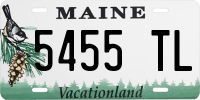 ME license plate 5455TL