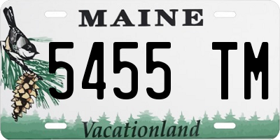 ME license plate 5455TM