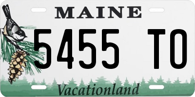 ME license plate 5455TO