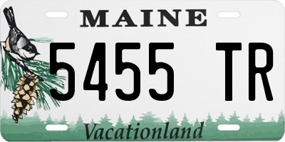 ME license plate 5455TR