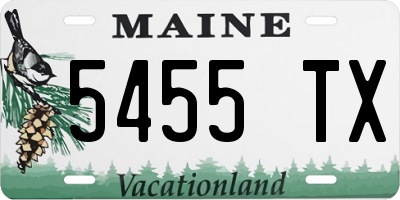 ME license plate 5455TX