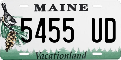 ME license plate 5455UD
