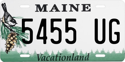 ME license plate 5455UG