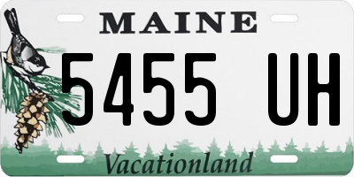 ME license plate 5455UH