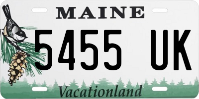 ME license plate 5455UK