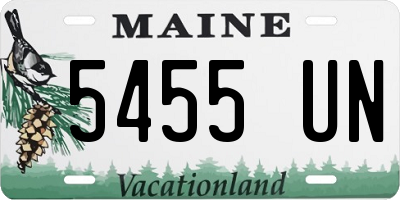 ME license plate 5455UN