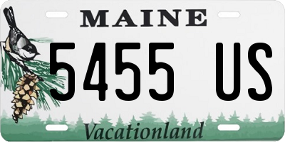 ME license plate 5455US