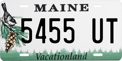 ME license plate 5455UT