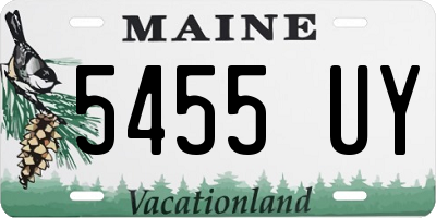 ME license plate 5455UY