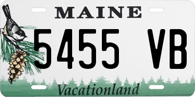 ME license plate 5455VB