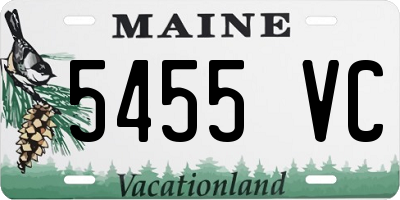 ME license plate 5455VC