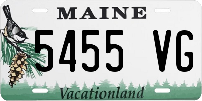 ME license plate 5455VG