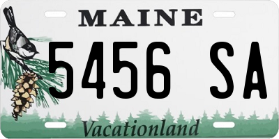 ME license plate 5456SA