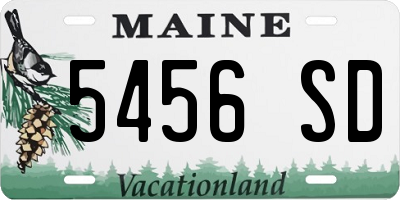 ME license plate 5456SD
