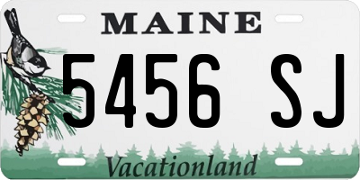 ME license plate 5456SJ