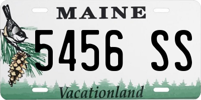 ME license plate 5456SS