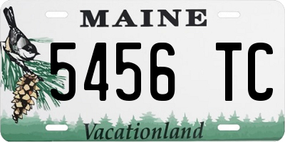 ME license plate 5456TC