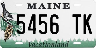 ME license plate 5456TK