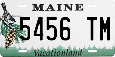 ME license plate 5456TM