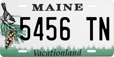 ME license plate 5456TN