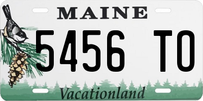 ME license plate 5456TO