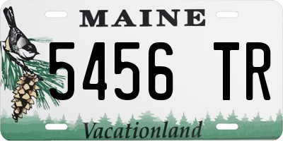 ME license plate 5456TR