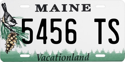 ME license plate 5456TS