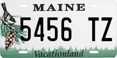 ME license plate 5456TZ