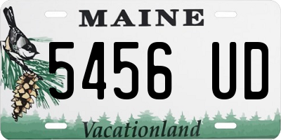ME license plate 5456UD