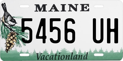 ME license plate 5456UH