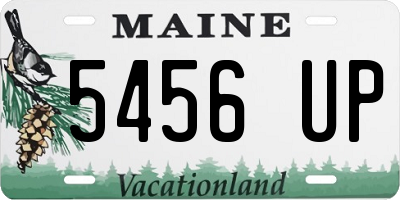 ME license plate 5456UP