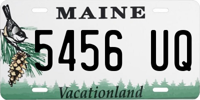 ME license plate 5456UQ